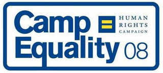 CAMP EQUALITY 08 HUMAN RIGHTS CAMPAIGN logo