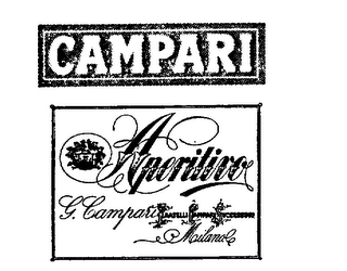 CAMPARI APERITIVO G. CAMPARI MILANO logo