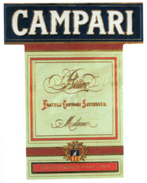 CAMPARI BITTER FRATELLI CAMPARI SUCCESSORI MILANO - DAVIDE CAMPARI MILANO - ITALY logo