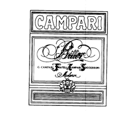 CAMPARI BITTER G. CAMPARI FRATELLI CAMPARI SUCCESSORI MILANO logo