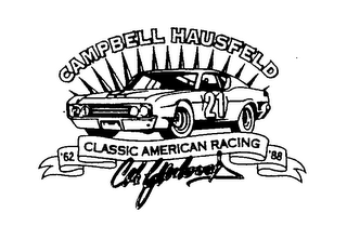 CAMPBELL HAUSFELD CLASSIC AMERICAN RACING CALE YARBOROUGH '62 '88 logo