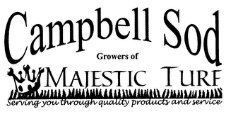 CAMPBELL SOD INC. GROWERS OF MAJESTIC TURF logo
