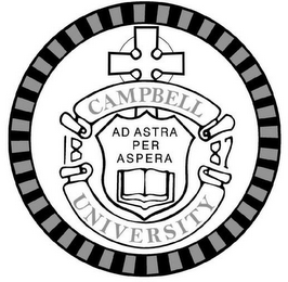 CAMPBELL UNIVERSITY AD ASTRA PER ASPERA 18 87 logo
