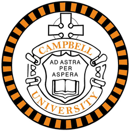 CAMPBELL UNIVERSITY AD ASTRA PER ASPERA 1887 logo