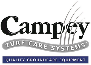 CAMPEY TURF CARE SYSTEMS QUALITY GROUNDSCARE EQUIPMENT logo