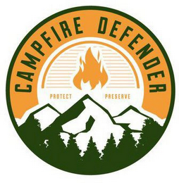 CAMPFIRE DEFENDER PROTECT PRESERVE logo