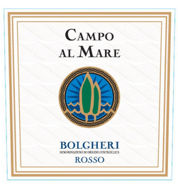 CAMPO AL MARE BOLGHERI DENOMINAZIONE DI ORIGINE CONTROLLATA ROSSO logo