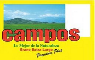CAMPOS LO MEJOR DE LA NATURALEZA GRANO EXTRA LARGO PREMIUM PLUS logo