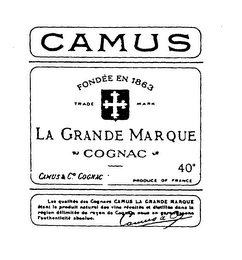 CAMUS LA GRANDE MARQUE COGNAC logo
