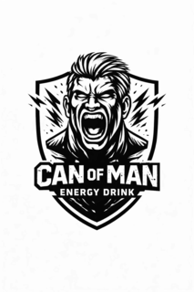 CAN OF MAN ENERGY DRINK logo