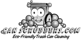 CAN SCRUBBERS.COM ECO-FRIENDLY TRASH CAN CLEANING logo