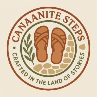 CANAANITE STEPS · CRAFTED IN THE LAND OF STORIES logo