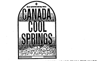 CANADA COOL SPRINGS ROCKY MOUNTAIN MINERAL WATER logo