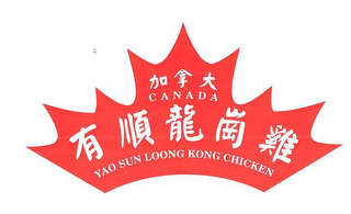 CANADA YAO SUN LOONG KONG CHICKEN logo