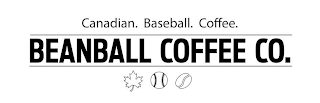 CANADIAN. BASEBALL. COFFEE. BEANBALL COFFEE CO. logo