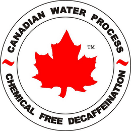 CANADIAN WATER PROCESS CHEMICAL FREE DECAFFEINATION logo