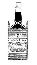 CANASTA CREAM SHERRY "PARA CONSERVAR EL CONOCIMIENTO VETE AL VINO CON TIENTO: PERO SI EL VINO ES DE JEREZ, PERDERAS EL TIENTO ALGUNA VEZ" PRODUCED AND BOTTLED BY WILLIAMS & HUMBERT JEREZ AND LONDON logo
