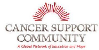 CANCER SUPPORT COMMUNITY A GLOBAL NETWORK OF EDUCATION AND HOPE logo