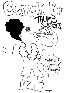 CANDI B.'S THUMB SUCKERS MADE IN 7 YUMMY FLAVORS logo