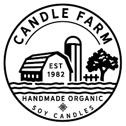 CANDLE FARM EST 1982 HANDMADE ORGANIC SOY CANDLES logo