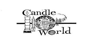 CANDLE WORLD SAY IT WITH CANDLES logo