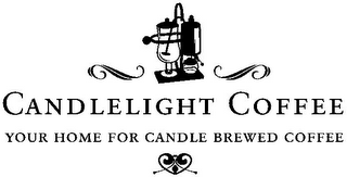CANDLELIGHT COFFEE YOUR HOME FOR CANDLE BREWED COFFEE logo