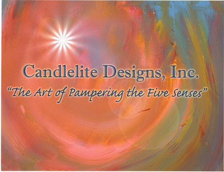 CANDLELITE DESIGNS, INC. "THE ART OF PAMPERING THE FIVE SENSES" logo