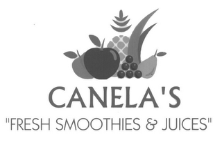 CANELA'S "FRESH SMOOTHIES & JUICES" logo