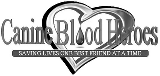 CANINE BLOOD HEROES SAVING LIVES ONE BEST FRIEND AT A TIME logo