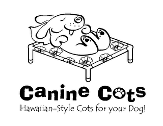 CANINE COTS HAWAIIAN-STYLE COTS FOR YOUR DOG! logo