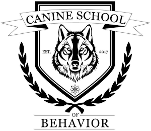 CANINE SCHOOL OF BEHAVIOR EST. 2017 logo