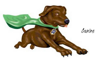 CANINE THE MIGHTY TOOTH BRIGADE logo