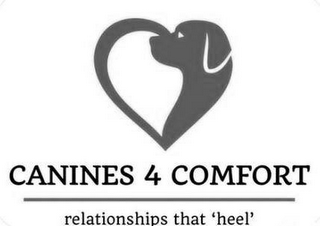 CANINES 4 COMFORT RELATIONSHIPS THAT 'HEEL' logo