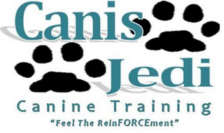 CANIS JEDI CANINE TRAINING "FEEL THE REINFORCEMENT" logo