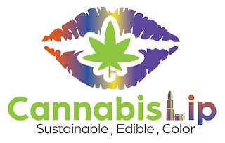 CANNABIS LIP,  SUSTAINABLE, EDIBLE, COLOR logo