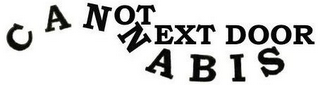 CANNABIS NOT NEXT DOOR logo