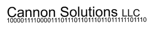 CANNON SOLUTIONS LLC 100001111000011101110110111011011111101110 logo