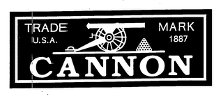 CANNON TRADE MARK U.S.A. 1887 logo