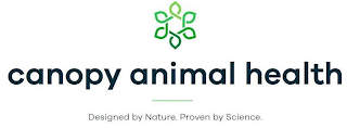 CANOPY ANIMAL HEALTH. DESIGNED BY NATURE. PROVEN BY SCIENCE. logo