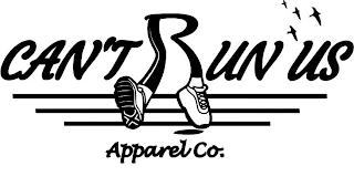 CAN'T RUN US APPAREL CO. logo