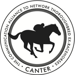 CANTER · THE COMMUNICATION ALLIANCE TO NETWORK THOROUGHBRED EX-RACEHORSES · logo