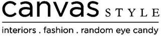 CANVAS STYLE INTERIORS . FASHION . RANDOM EYE CANDY logo