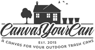 CANVASYOURCAN EST. 2015 A CANVAS FOR YOUR OUTDOOR TRASH CANS logo
