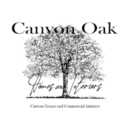 CANYON OAK HOMES AND INTERIORS CUSTOM HOMES AND COMMERCIAL INTERIORS logo