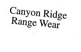 CANYON RIDGE RANGE WEAR logo