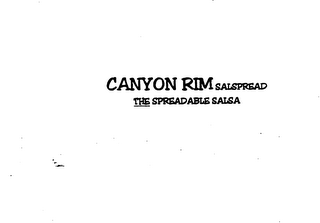 CANYON RIM SALSPREAD THE SPREADABLE SALSA logo