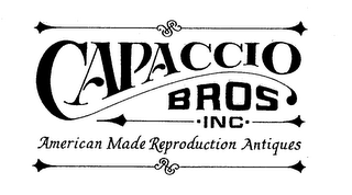 CAPACCIO BROS INC AMERICAN MADE REPRODUCTION ANTIQUES logo