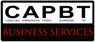 CAPBT BUSINESS SERVICES CONSULTING ADMINISTRATION PAYROLL BOOKKEEPING TAX logo
