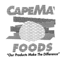 CAPE MAY FOODS "OUR PRODUCTS MAKE THE DIFFERENCE" logo