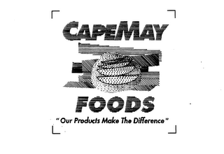 CAPEMAY FOODS "OUR PRODUCTS MAKE THE DIFFERENCE" logo